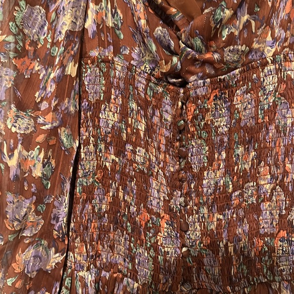 ASTR the Label Arlette floral sweetheart long sleeve maxi dress | x-small - Picture 2 of 6